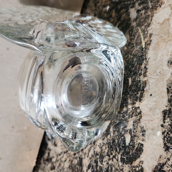 Vintage Avon Shimmering Clear Heavy Glass Turkey Votive Candle Holder - Picture 4 of 4